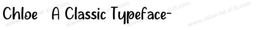 Chloe   A Classic Typeface字体转换